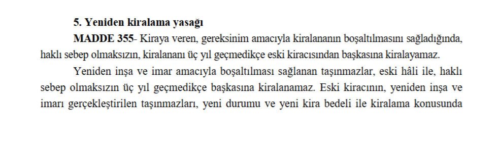 İhtiyaç Nedeniyle Tahliye Davasında Yeniden Kiralama Yasağı